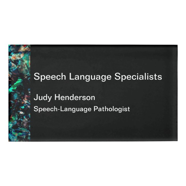 Speech-Language Pathologist Name Tag (Front)
