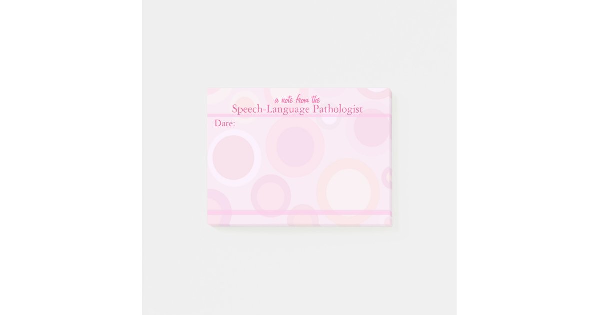 Speech-Language Pathologist Pastel Sticky Notes | Zazzle.com