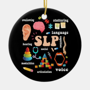 Speech Language Pathologist Pathology Speech Thera Ceramic Ornament