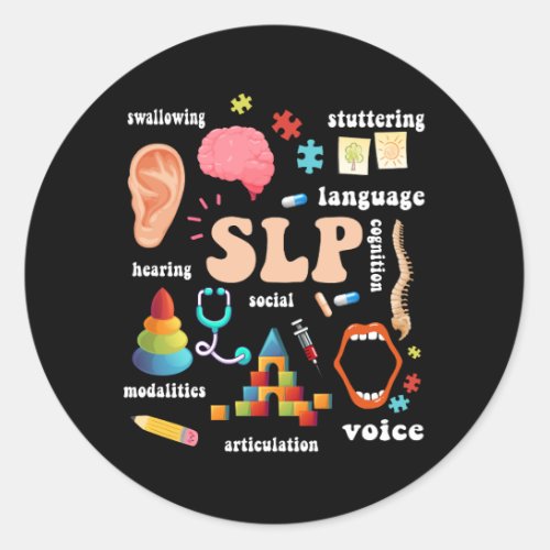 Speech Language Pathologist Pathology Speech Thera Classic Round Sticker