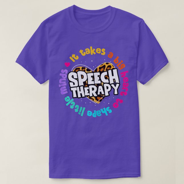 Speech Language Pathologist Speech Therapy Leopard T-Shirt (Design Front)