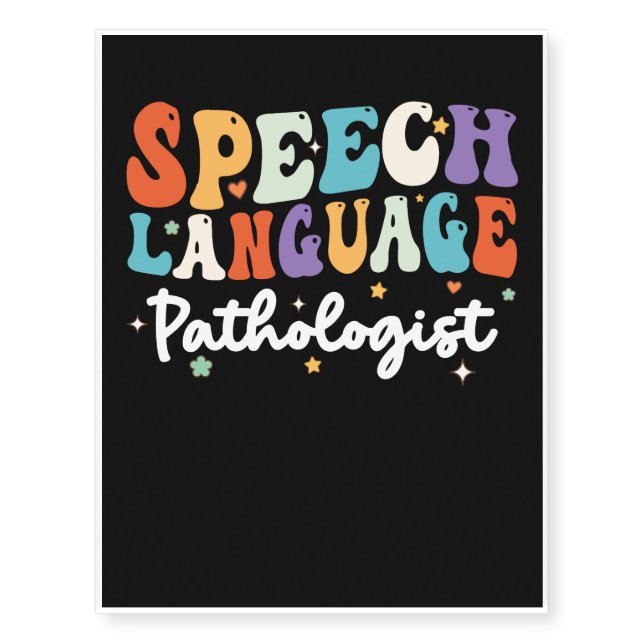 Speech Language Pathologist Temporary Tattoos (Front)