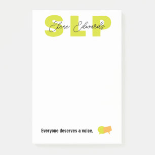 Speech Language Pathologist Therapist Post-it Notes