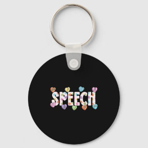 Speech language pathologist valentines day slp keychain