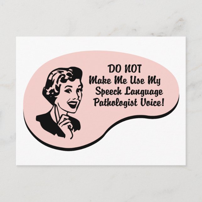 Speech-Language Pathologist Voice Postcard (Front)