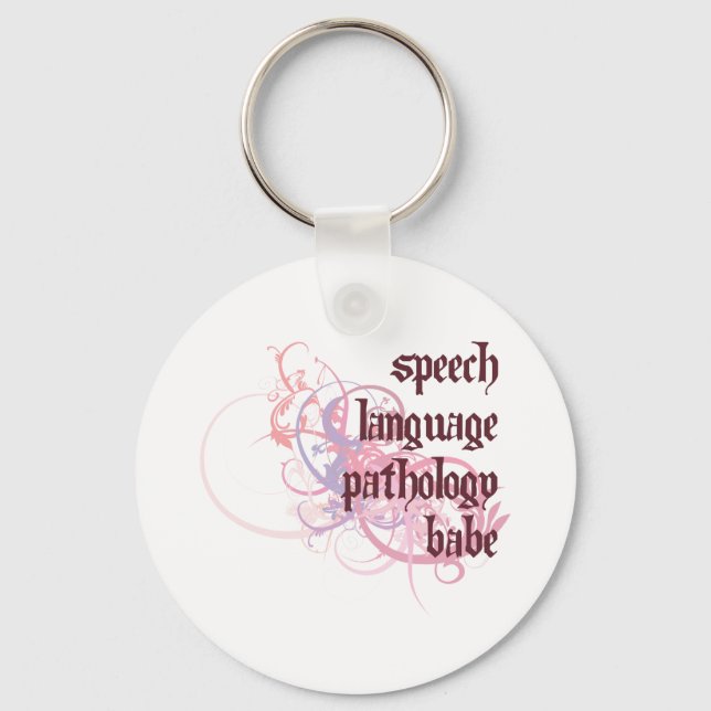 Speech Language Pathology Babe Keychain (Front)