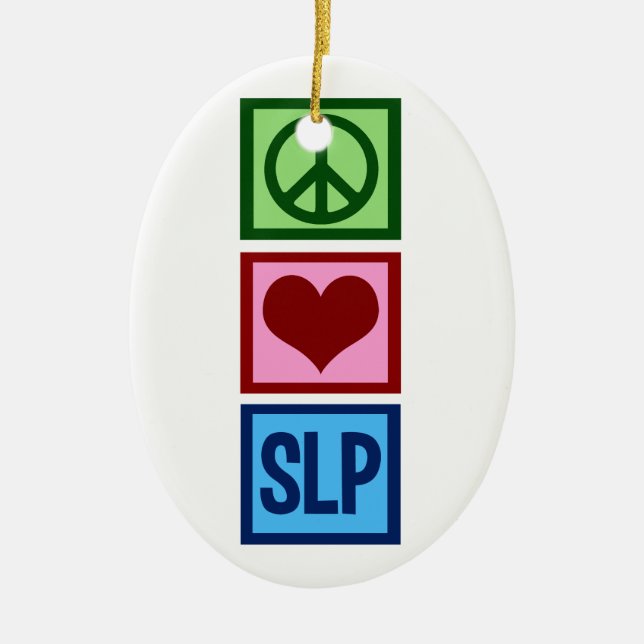 Speech Language Pathology Ceramic Ornament (Front)