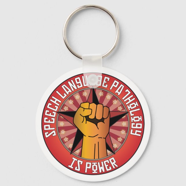 Speech Language Pathology Is Power Keychain (Front)