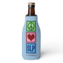 Speech Language Pathology Peace Love SLP Custom Bottle Cooler