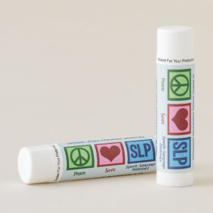 Speech Language Pathology Peace Love SLP Lip Balm