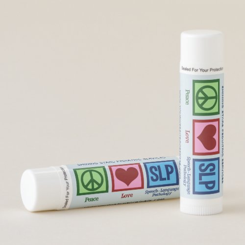 Speech Language Pathology Peace Love SLP Lip Balm