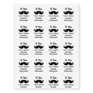 Speech Language Pathology - Slp Temporary Tattoos