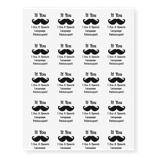Speech Language Pathology - Slp Temporary Tattoos (Front)