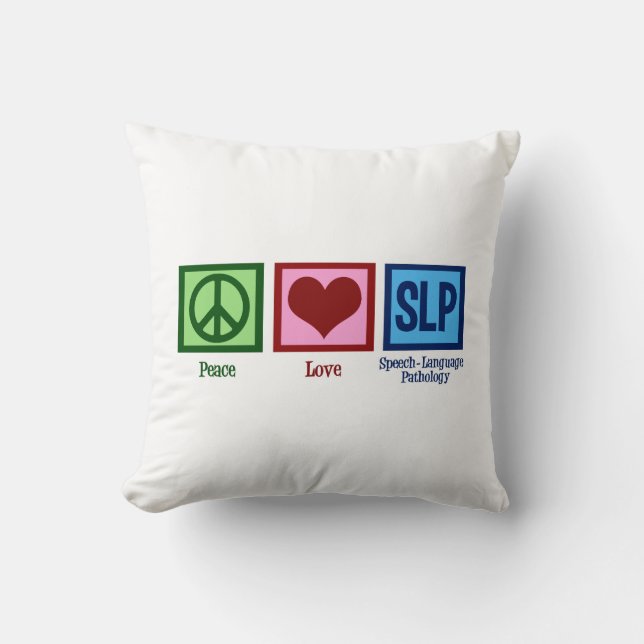 Speech Language Pathology Throw Pillow (Front)