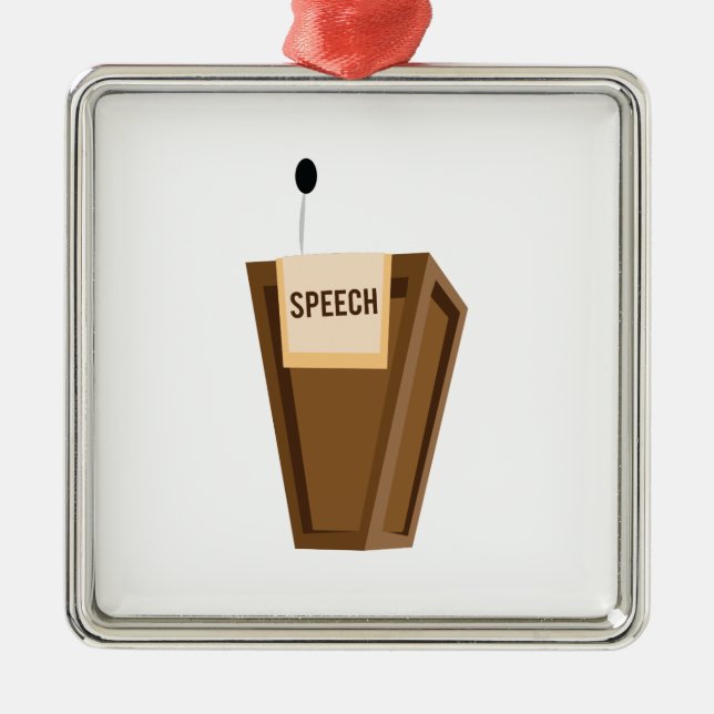 Speech Metal Ornament (Front)