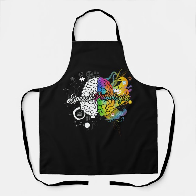 Speech Pathologist Brain Language Speech Therapy S Apron (Front)