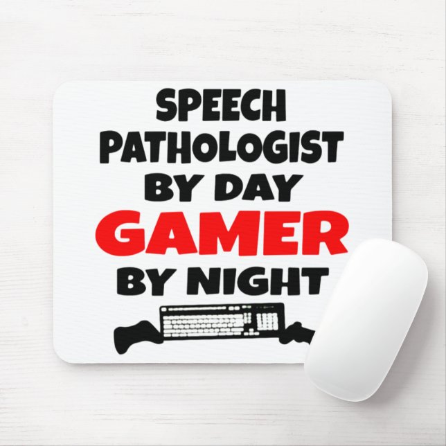 Speech Pathologist Loves Playing Video Games Mouse Pad (With Mouse)