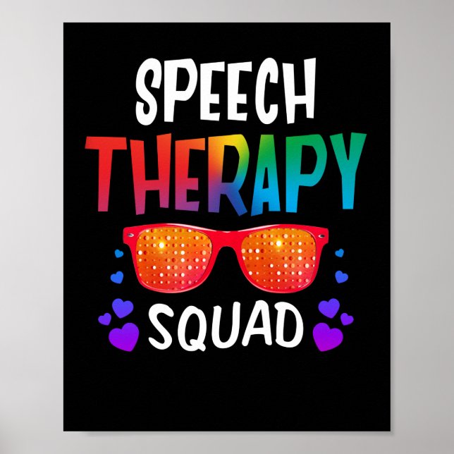 Speech Pathologist Pathology Speech Therapy Squad Poster (Front)