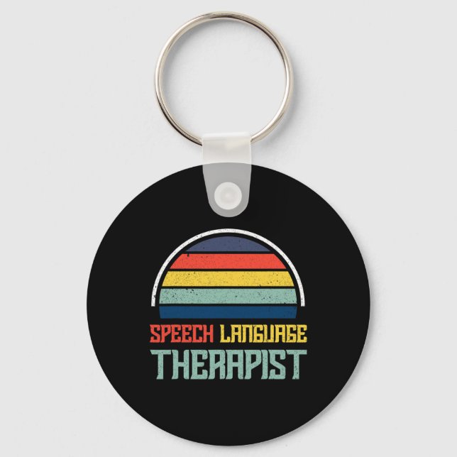 Speech Pathology Therapy Autism Awareness Month  Keychain (Front)