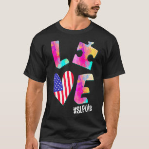 Speech Pathology Therapy Puzzles Autism Awareness  T-Shirt