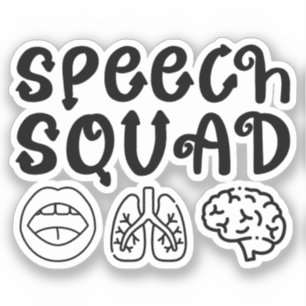 Speech Squad Pathology Teacher Birthday Present Sticker