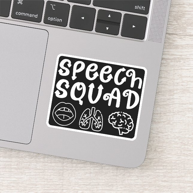 Speech Squad SLP Speech Language Pathologist Funny Sticker (Detail)