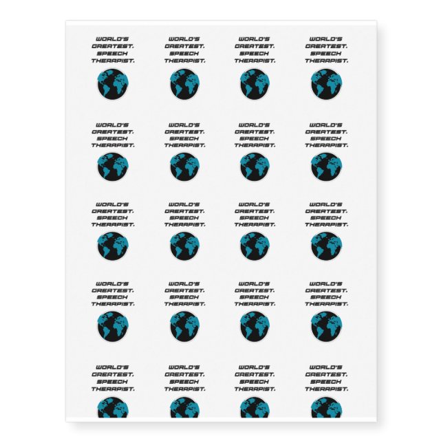Speech Teacher Gifts Speech Therapy Temporary Tattoos (Front)