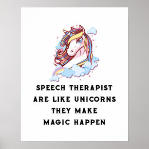Speech Therapist Are Like Unicorns Speech Therapy Poster
