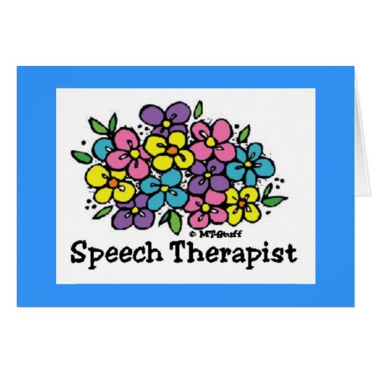 Speech Therapist Blooms1 Cards (Front Horizontal)