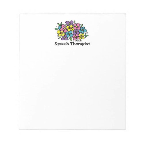 Speech Therapist Blooms1 Notepad