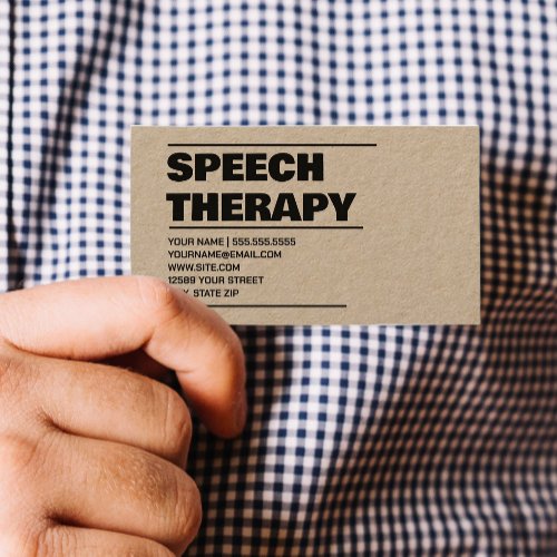 Speech Therapist Business Card