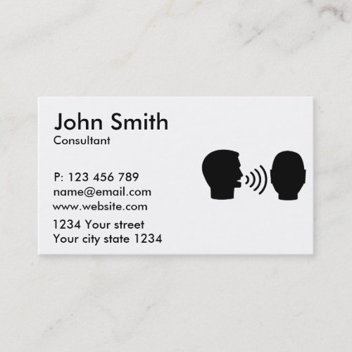 Speech therapist business card