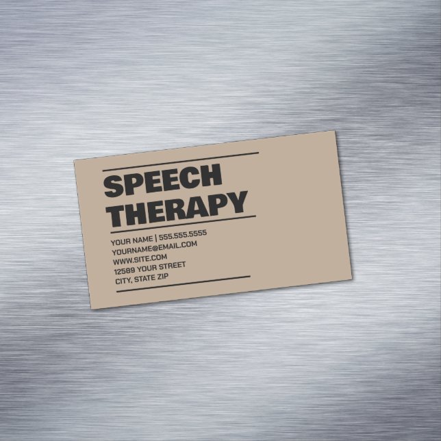 Speech Therapist Business Card Magnet (In Situ)