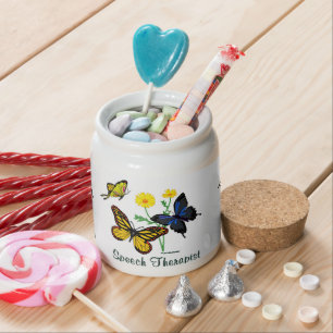 Speech Therapist Butterflies Candy Jar
