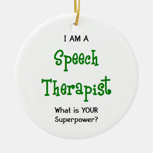 speech therapist ceramic ornament