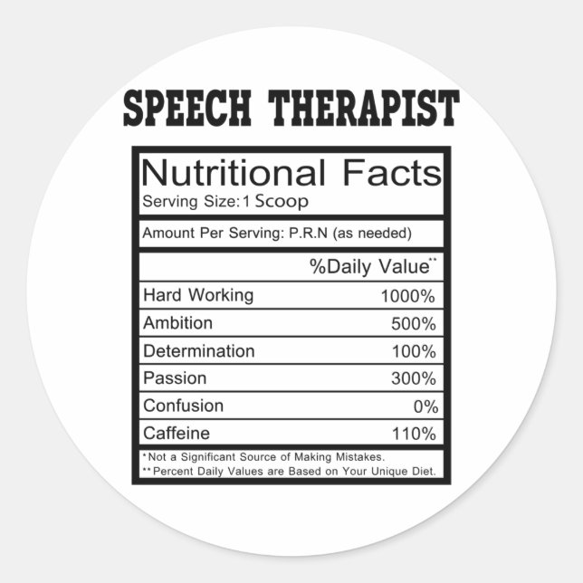 Speech Therapist Classic Round Sticker (Front)