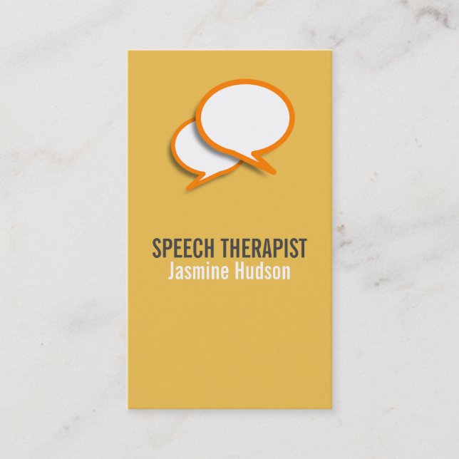 Speech Therapist Counseling Center Business Card (Front)