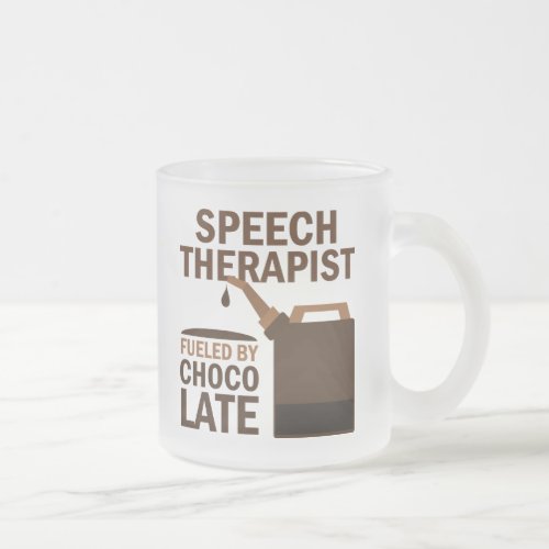 Speech Therapist Funny Chocolate Frosted Glass Coffee Mug