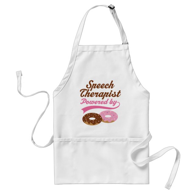 Speech Therapist Funny Gift Adult Apron (Front)