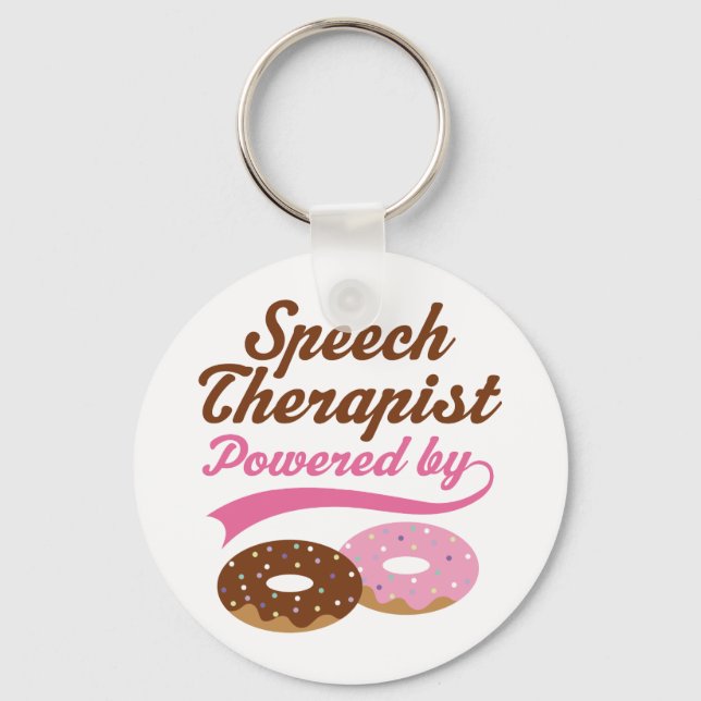 Speech Therapist Funny Gift Keychain (Front)