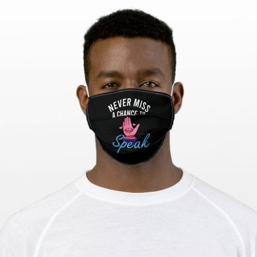 Speech Therapist Gift Adult Cloth Face Mask