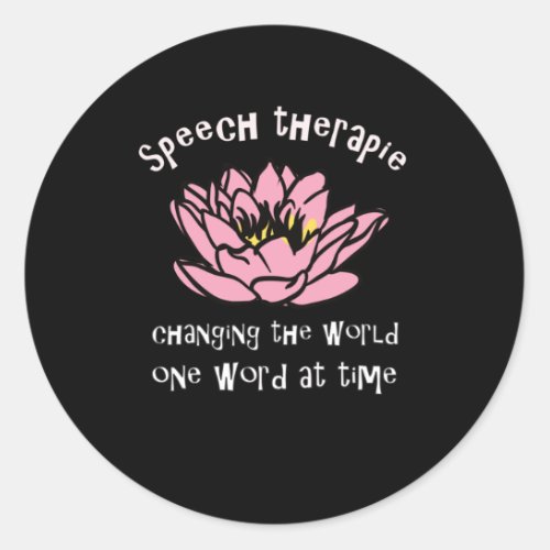 Speech Therapist Gift Classic Round Sticker