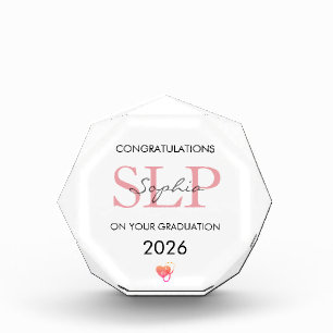 Speech Therapist Graduation Personalized Name Year Acrylic Award