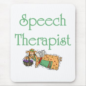 Speech Therapist Mouse Pad With Angel by medicaltshirts at Zazzle