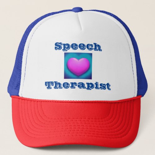 Speech Therapist Pink Heart  Trucker Hat