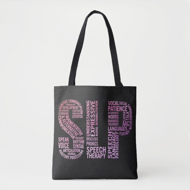 Speech Therapist SLP Tote Bag (Front)