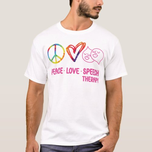 Speech Therapist Speech Language Pathologist Peace T_Shirt