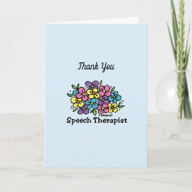 Speech Therapist Thank You Card (Front)