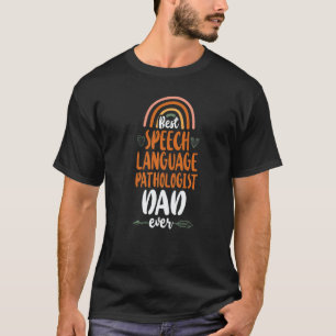 Speech Therapist Therapy Assistant SLP Dad Rainbow T-Shirt