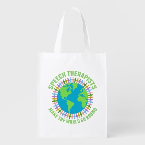Speech Therapist World Cute SLP Grocery Bag